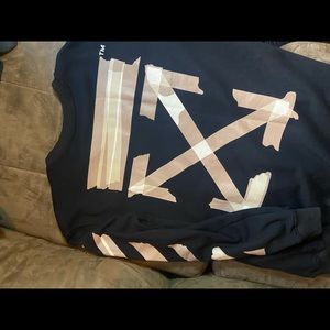 Black tape arrows Off White Crew Neck